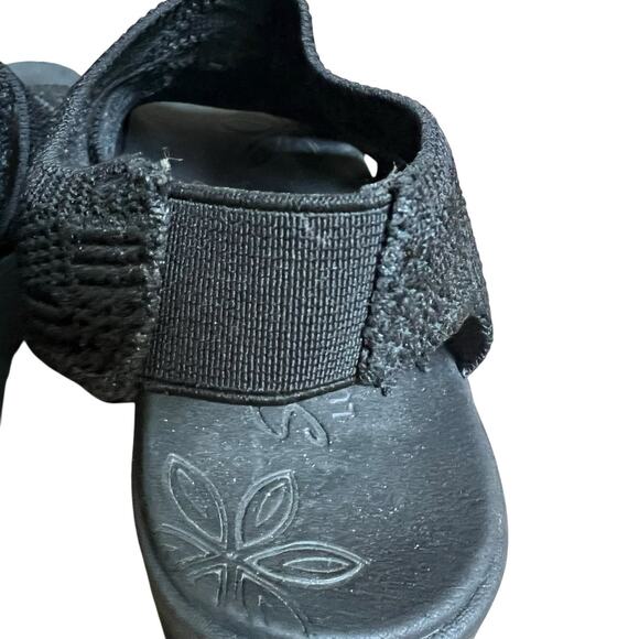Skechers Black Pier Lite Wedge Knit Sandals Size 8 - Picture 11 of 12